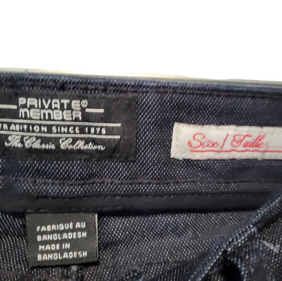 Private Member Men's Size 36X 29 Dark blue  Denim Straight Leg Jeans - Picture 4 of 9